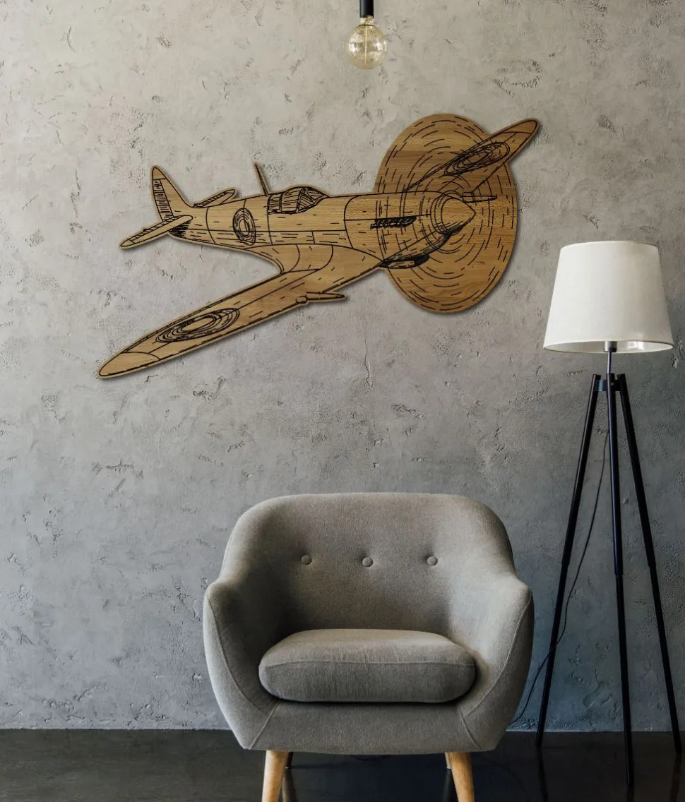 Quadro in legno Spitfire Inglese
