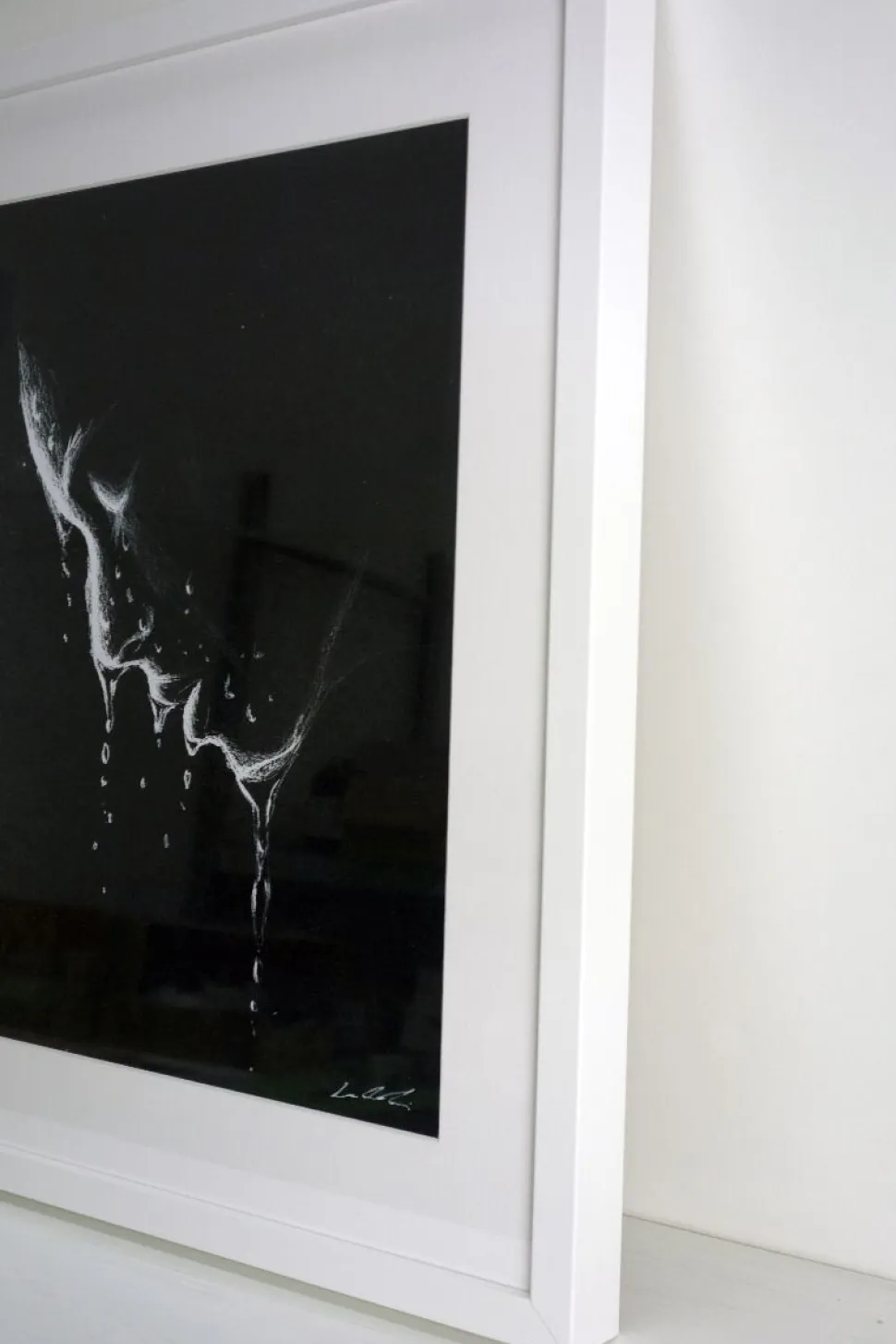 Quadro su cornice in legno, Acqua e Volto di Leonardo Criolani