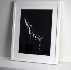 Quadro su cornice in legno, Acqua e Volto di Leonardo Criolani