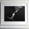 Quadro su cornice in legno, Bacio di Leonardo Criolani