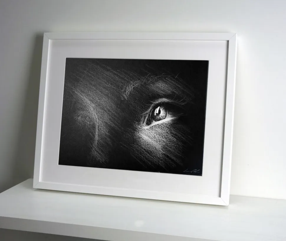 Quadro su cornice in legno, guardare in alto di Leonardo Criolani