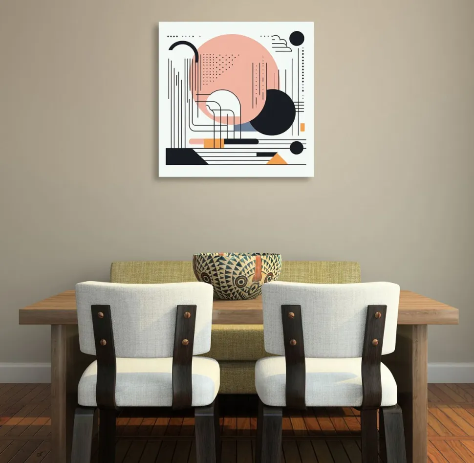 Quadro su pannello in Dibond Astratto geometrico