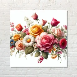 Quadro su pannello in Dibond Floreale