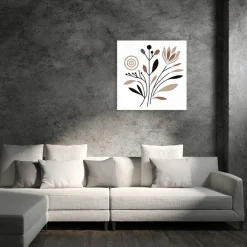Quadro su pannello in Dibond Floreale stilizzato