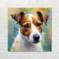 Quadro su pannello in Dibond jack russell
