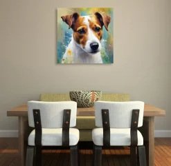 Quadro su pannello in Dibond jack russell