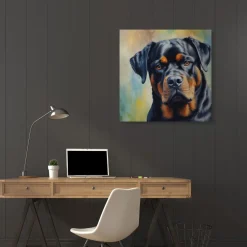 Quadro su pannello in Dibond Rottweiler