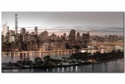 Quadro su vetro acrilico Gray Manhattan