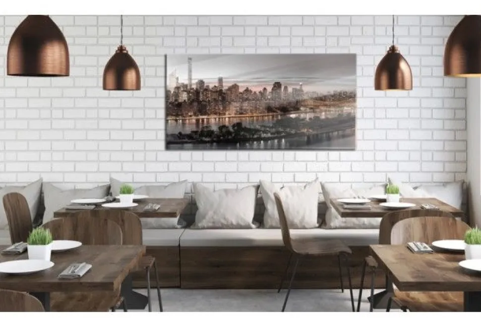 Quadro su vetro acrilico Gray Manhattan