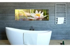 Quadro su vetro acrilico Loto Giallo