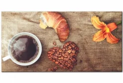 Quadro su vetro acrilico Love Breakfast