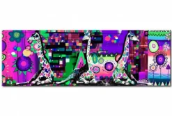 Quadro su vetro acrilico Pink Giraffe