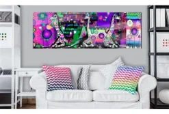 Quadro su vetro acrilico Pink Giraffe