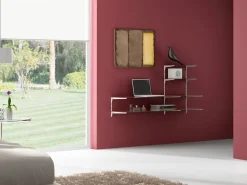 Reggimensola per mensole legno/vetro in Acciaio verniciato Bianco disponibile in varie misure