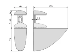 Reggimensole per ripiani in legno o vetro Pelicano disponibile in 2 colori