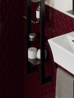 Scaffalatura bagno in alluminio disponibile in vari colori e 2 misure