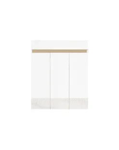 Scarpiera 3 ante e 1 cassetto Svuotatasche Linea Oasi in Bianco Lucido e Rovere
