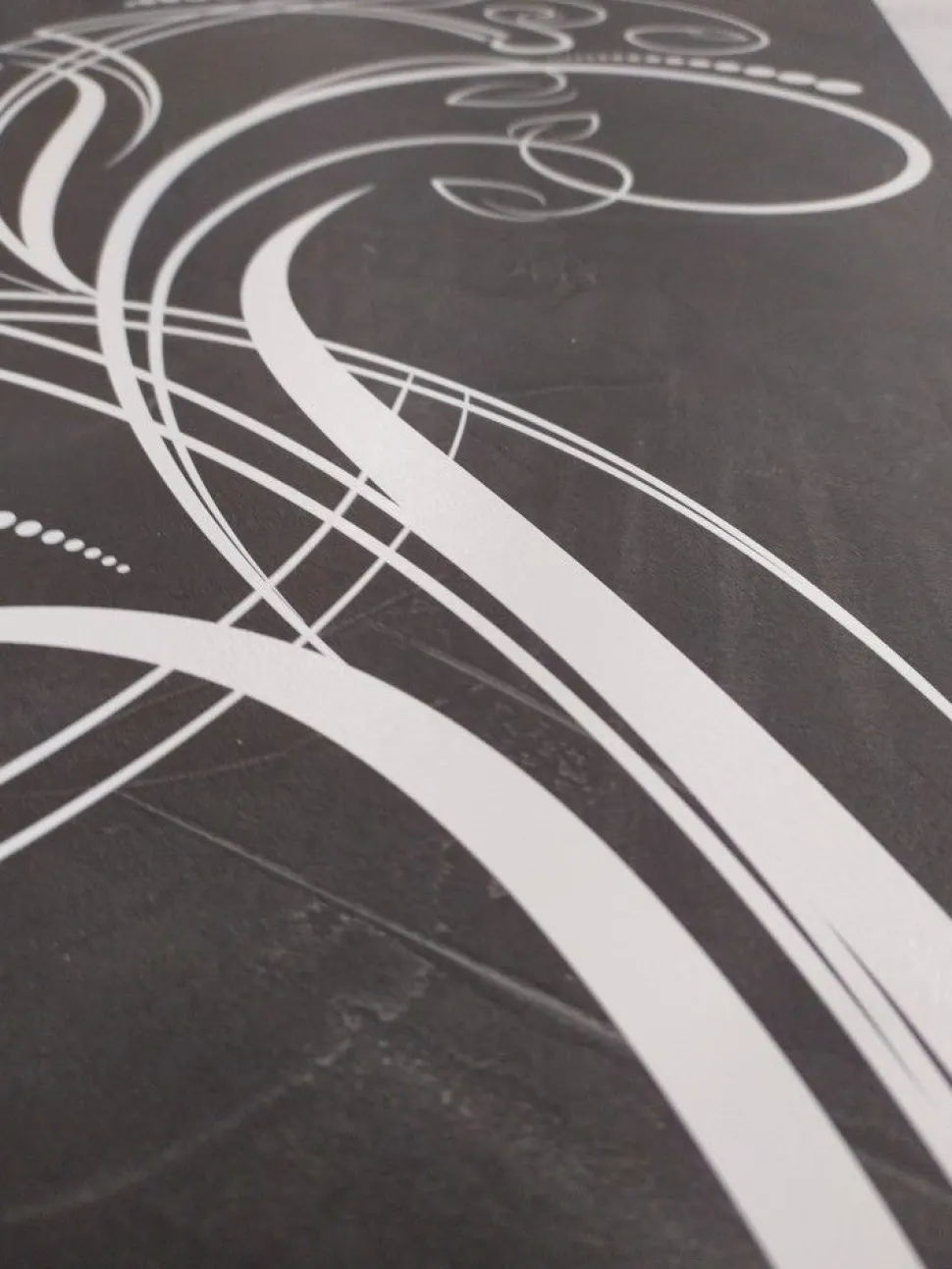 Scarpiera 2 ante linea Virgola finitura Ardesia con serigrafia