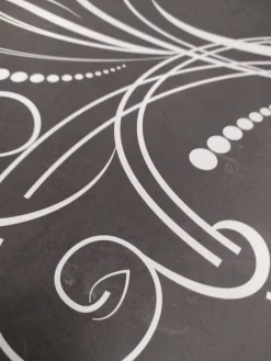 Scarpiera 2 ante linea Virgola finitura Ardesia con serigrafia
