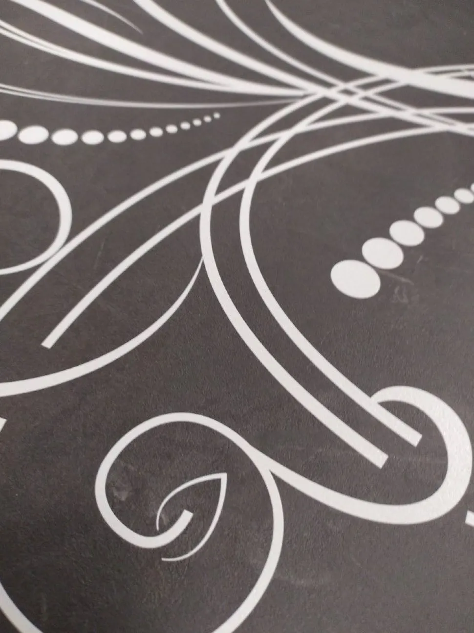 Scarpiera 2 ante linea Virgola finitura Ardesia con serigrafia