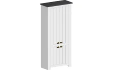 Scarpiera contemporanea 4 ante Silm Bianco Opaco e Ardesia