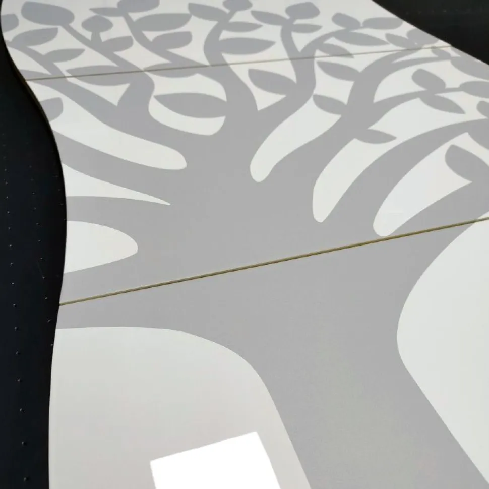 Scarpiera linea Mia 3 ante con albero della vita grigio chiaro