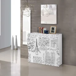 Scarpiera linea Mia 2 ante con serigrafia Parigi