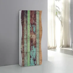 Scarpiera linea Mia 4 ante con serigrafia wood