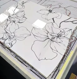 Scarpiera linea Mia 2 ante con serigrafia Fiore nero