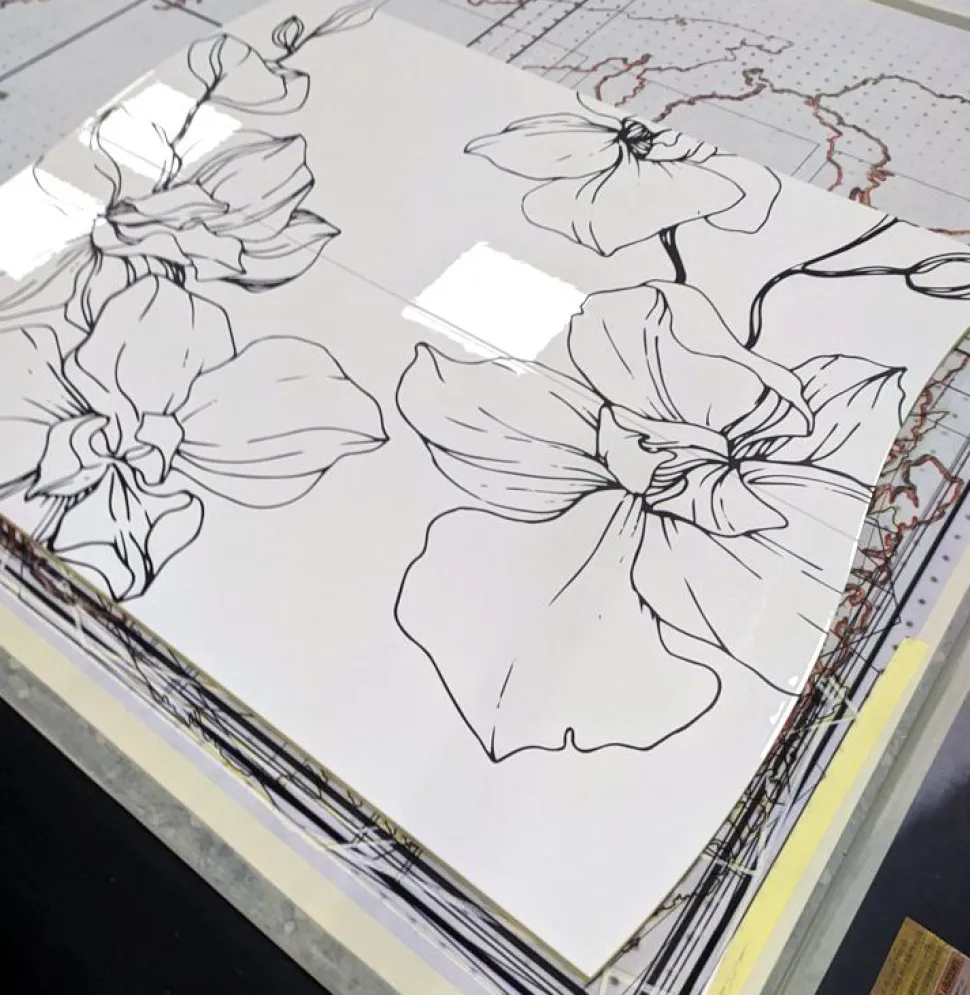 Scarpiera linea Mia 2 ante con serigrafia Fiore nero