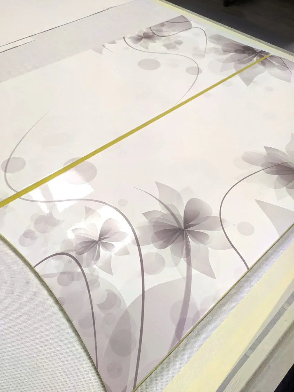 Scarpiera linea Mia 2 ante con serigrafia floreale colore grigio