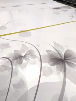 Scarpiera linea Mia 2 ante con serigrafia floreale colore grigio