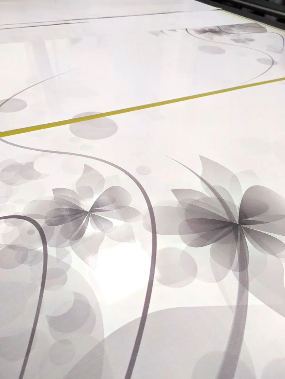 Scarpiera linea Mia 2 ante con serigrafia floreale colore grigio