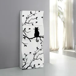 Scarpiera linea Mia 4 ante con serigrafia gatto