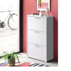 Scarpiera Lite linea Ordinary 3 ante in finitura Bianco frassino