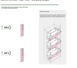 Scarpiera per armadio 3 ante disponibile in 2 misure e 13 colori