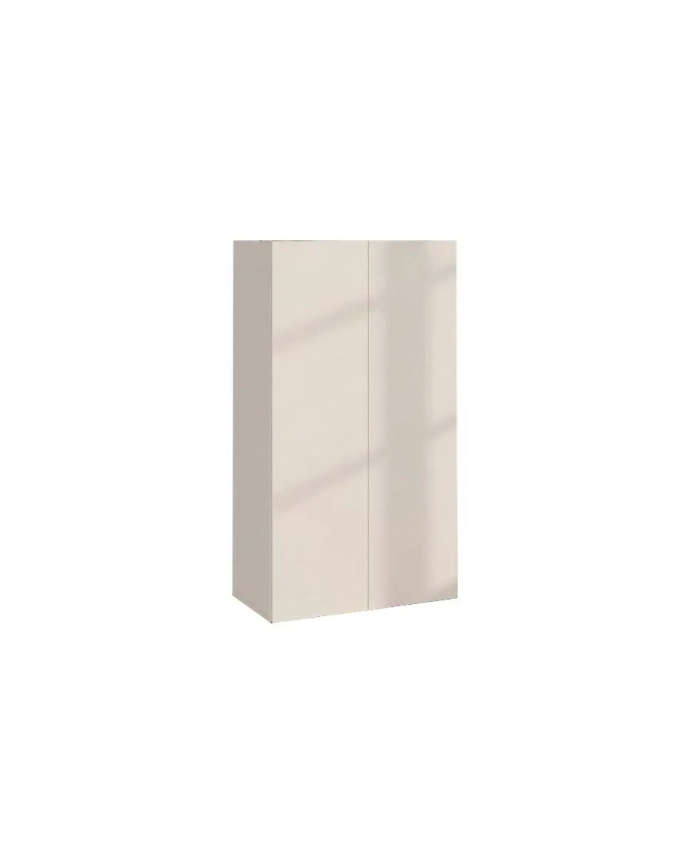 Scarpiera salvaspazio 2 ante H 116 cm Linea Oasi in Cashmere Opaco e Rovere Mercure