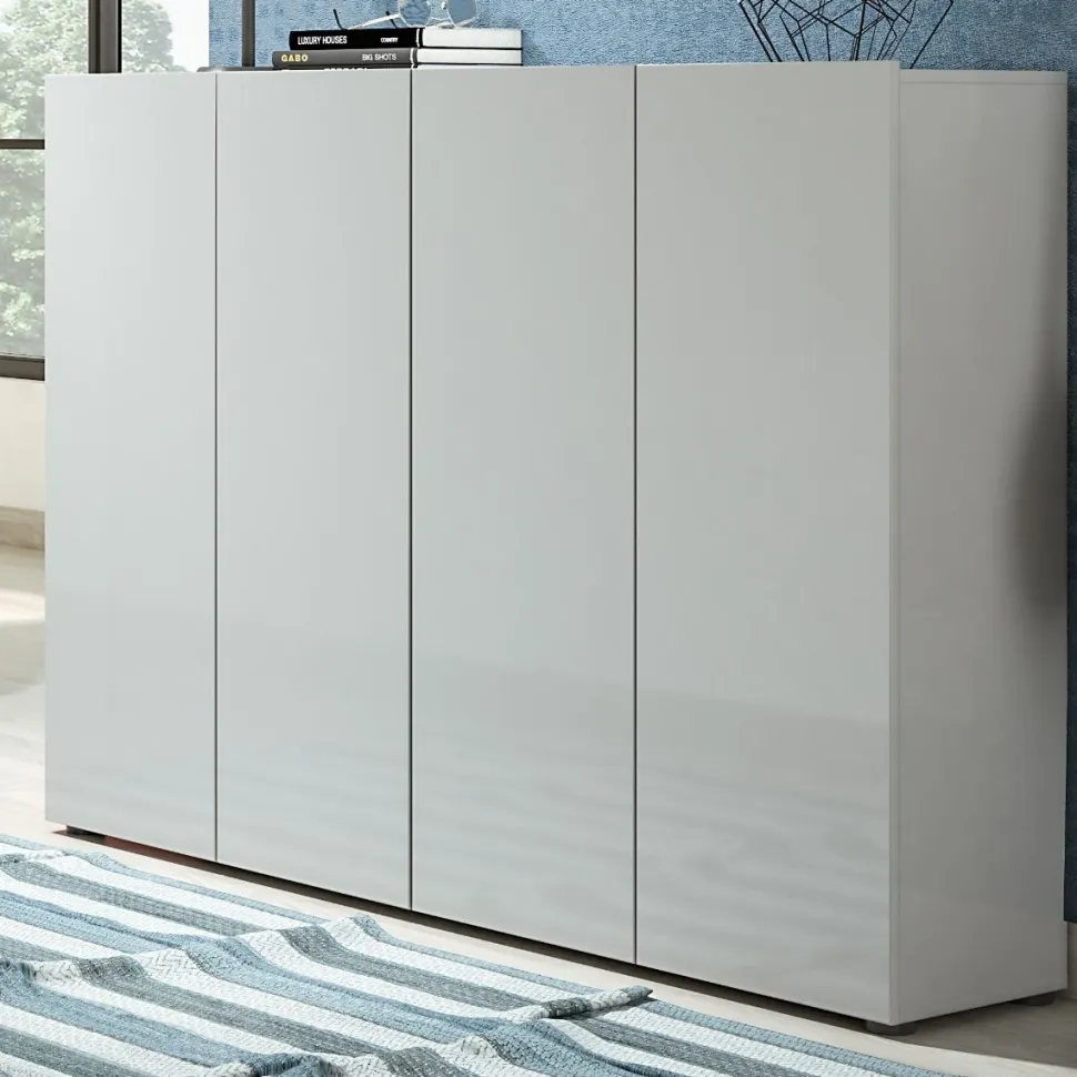 Scarpiera stretta 4 ante battenti Master disponibile in 2 colori