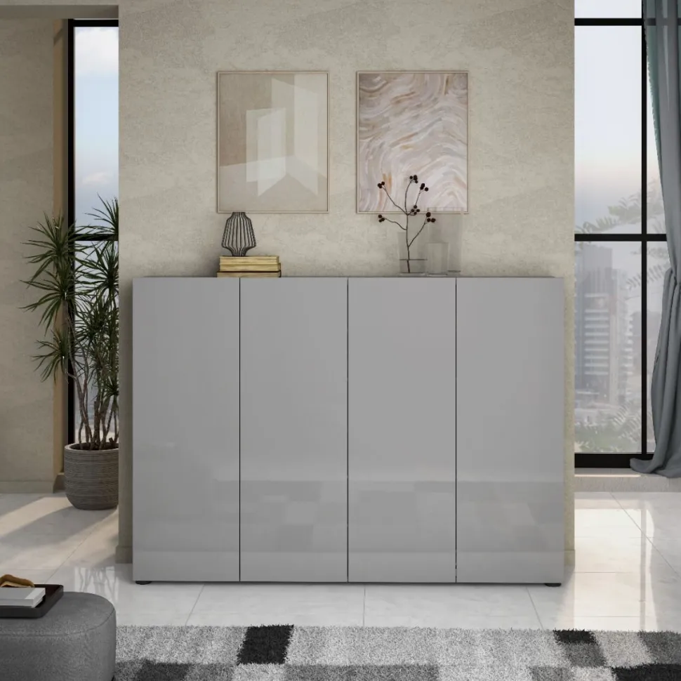 Scarpiera stretta 4 ante battenti Master disponibile in 2 colori