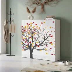 Scarpiera stretta 3 ante battenti Master con grafica albero