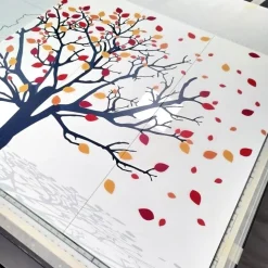 Scarpiera stretta 3 ante battenti Master con grafica albero