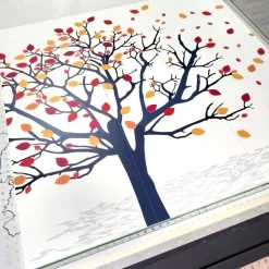 Scarpiera stretta 3 ante battenti Master con grafica albero