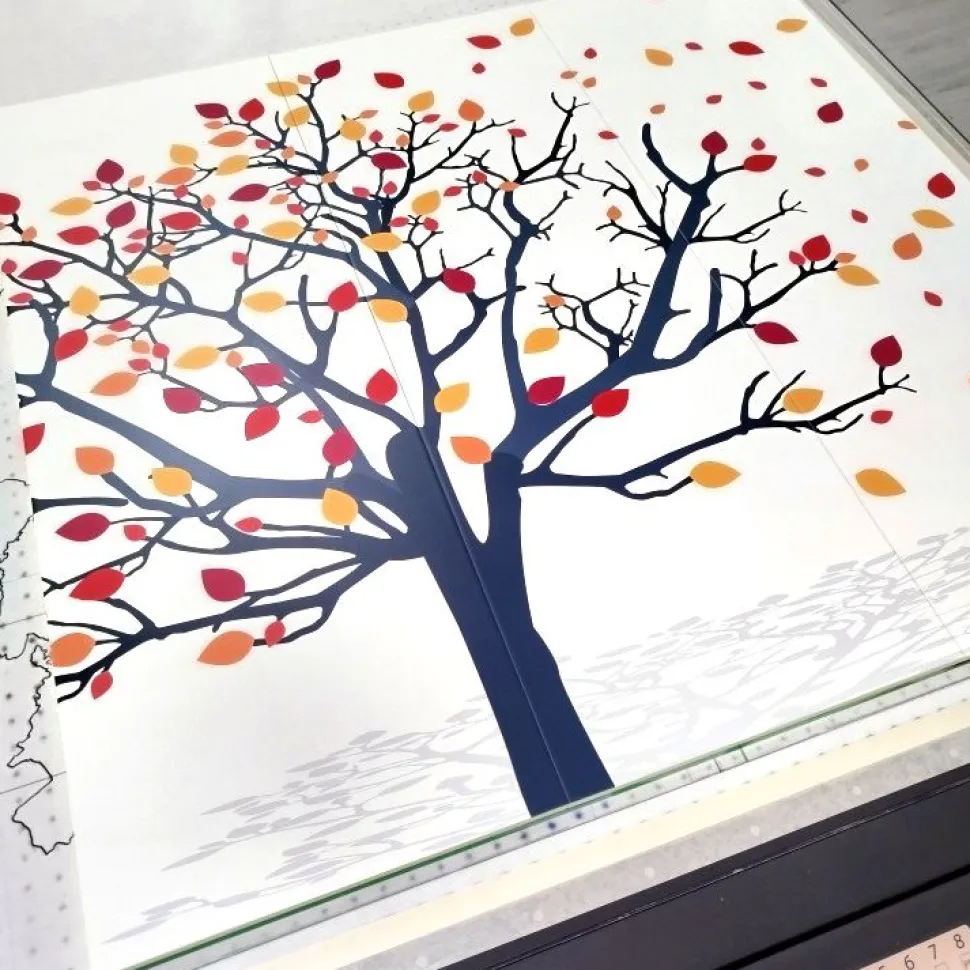 Scarpiera stretta 3 ante battenti Master con grafica albero
