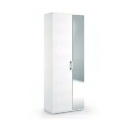 Scarpiera Vins linea Classic 2 ante battenti in Bianco frassino con specchio