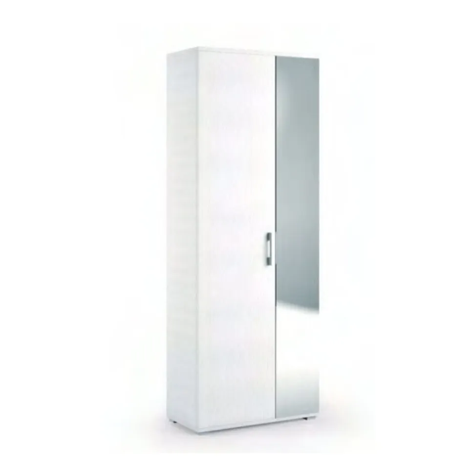Scarpiera Vins linea Classic 2 ante battenti in Bianco frassino con specchio