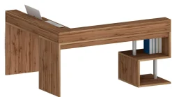 Scrivania angolare con sopralzo Cube in finitura Rovere Wotan