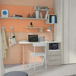 Scrivania con 3 cassetti e gamba in metallo Elba disponibile in 2 misure e 15 colorazioni