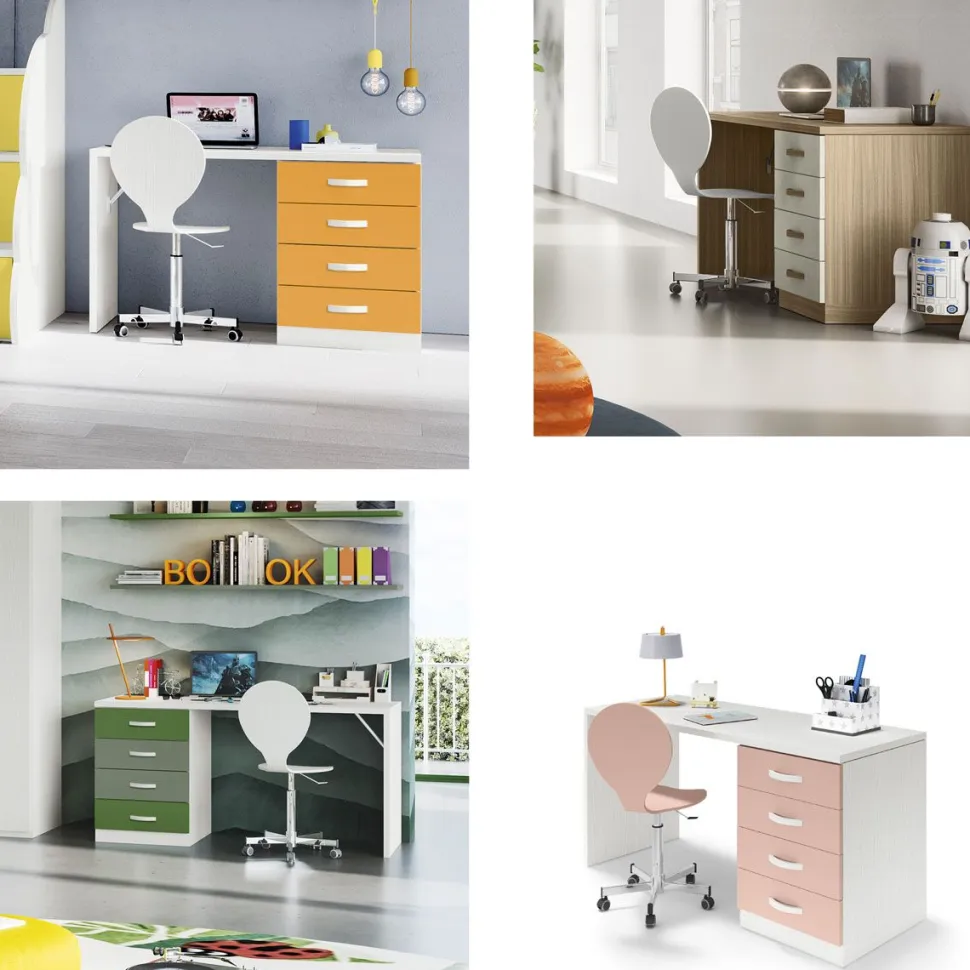 Scrivania con cassetti linea FLY