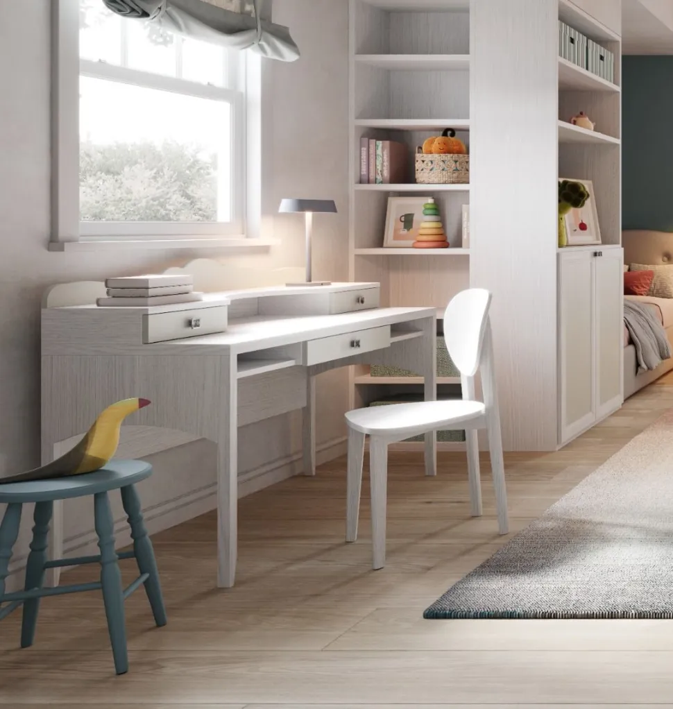Scrivania con 3 cassetti linea Sitter con sp. TOP 3,5 cm