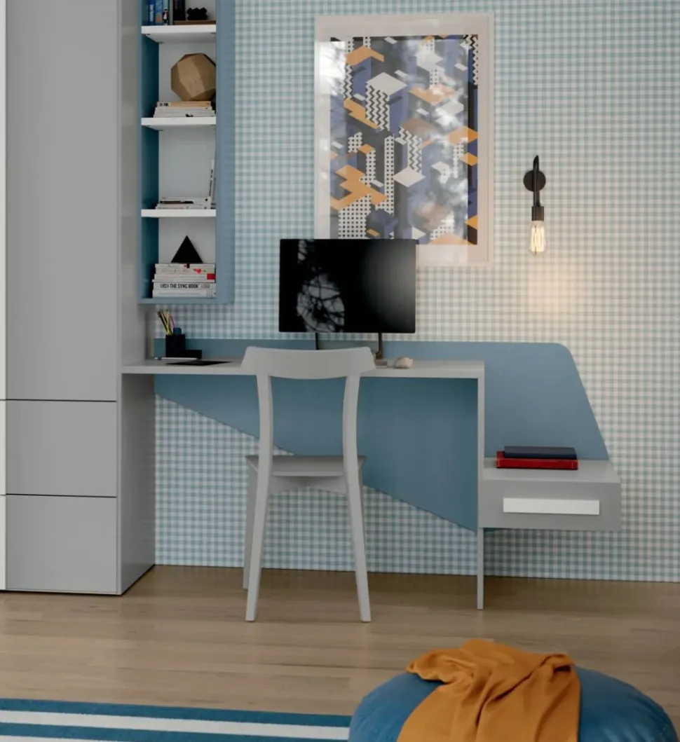 Scrivania con cassetto disponibile in 2 misure e 15 colorazioni